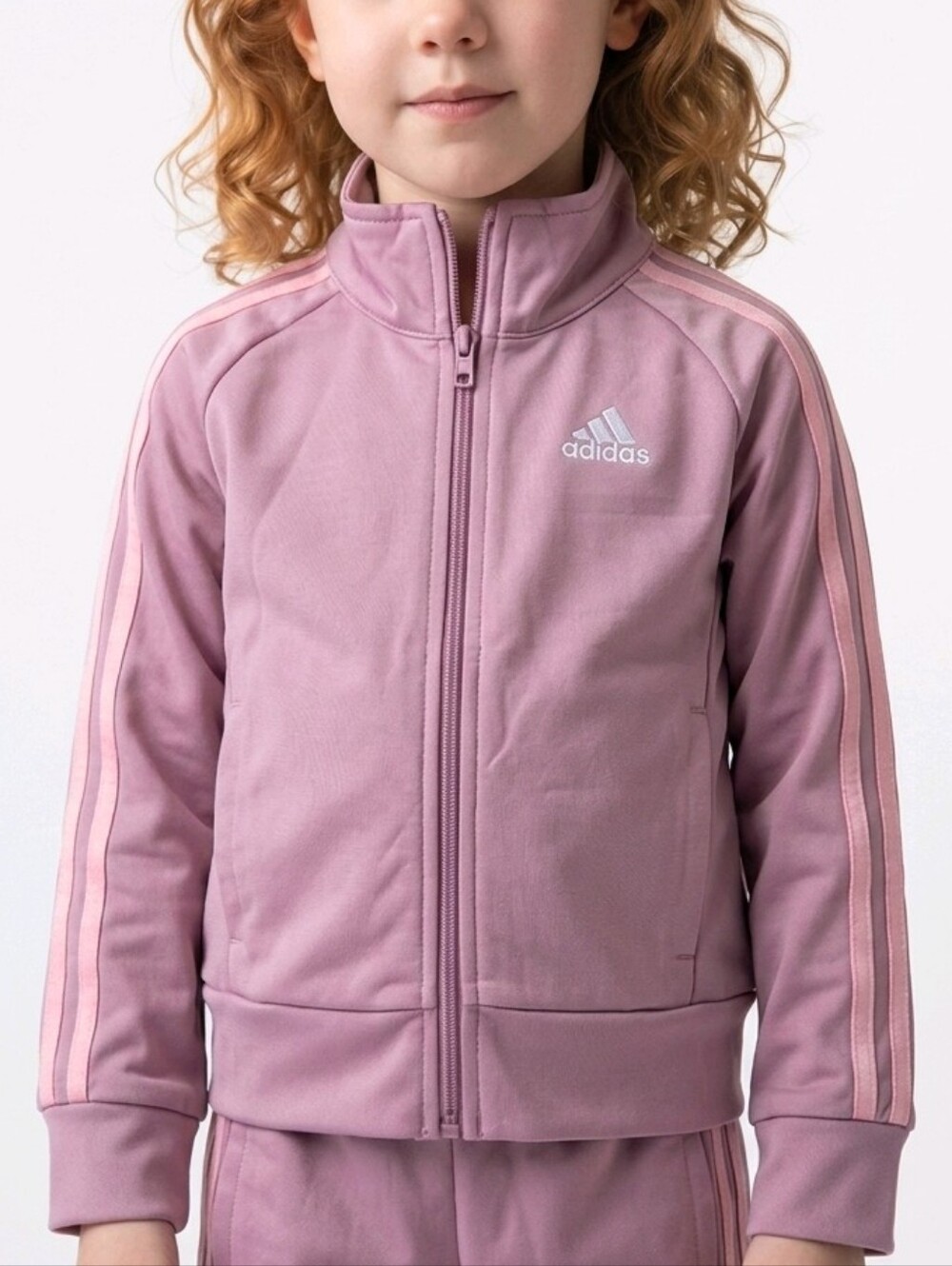 adidas Dusty Pink Track Jacket with Stripe Detailing: NWT Kids 3T